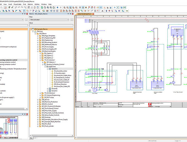 The screen of a computer using ePlan